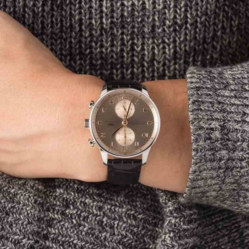 Pre-owned IWC Portugieser Chronograph IW371624 Dune Arabic Dial - Image 3