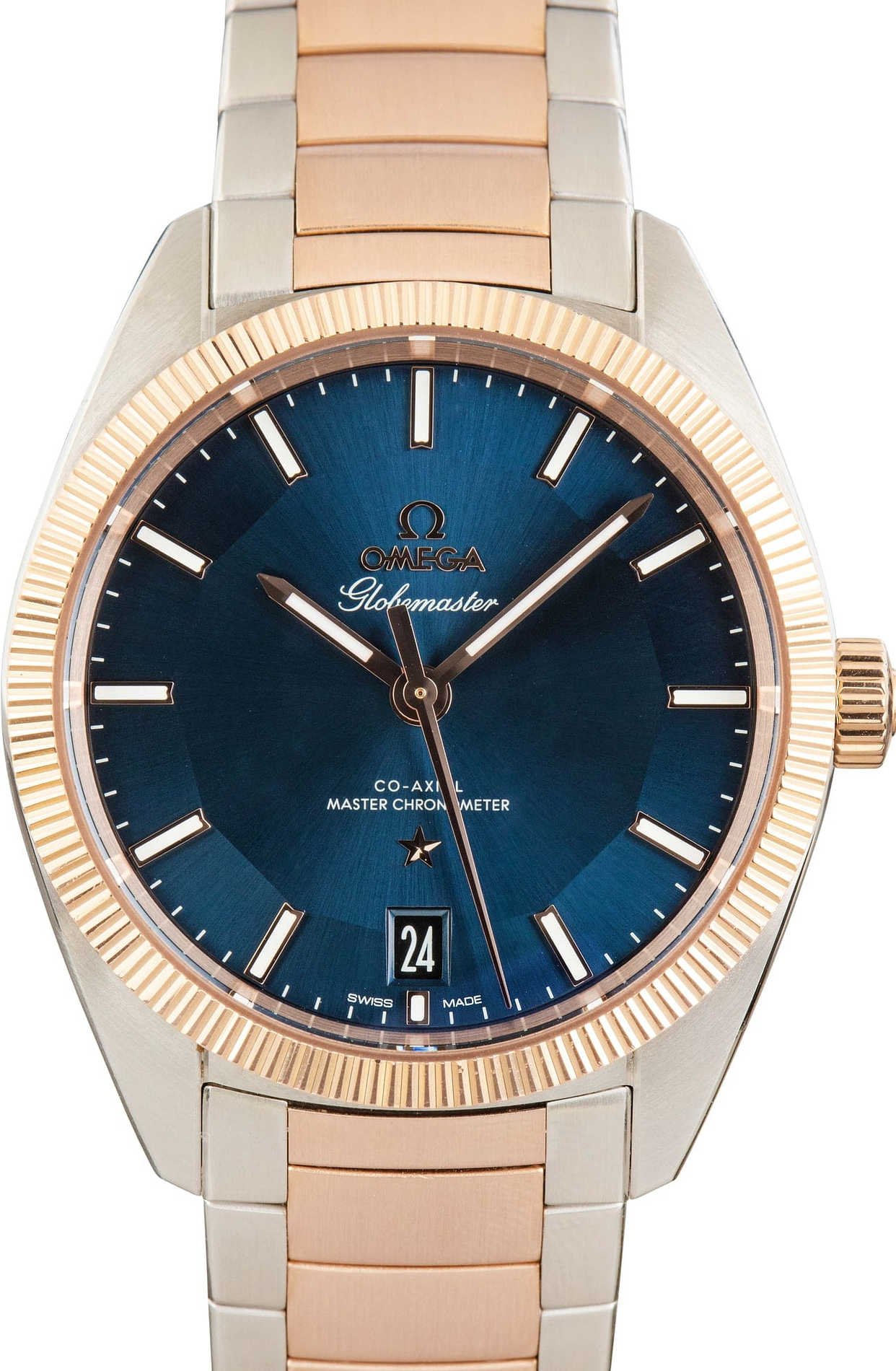 Omega Constellation Globemaster Blue Dial Steel & Sedna Gold - Image 2
