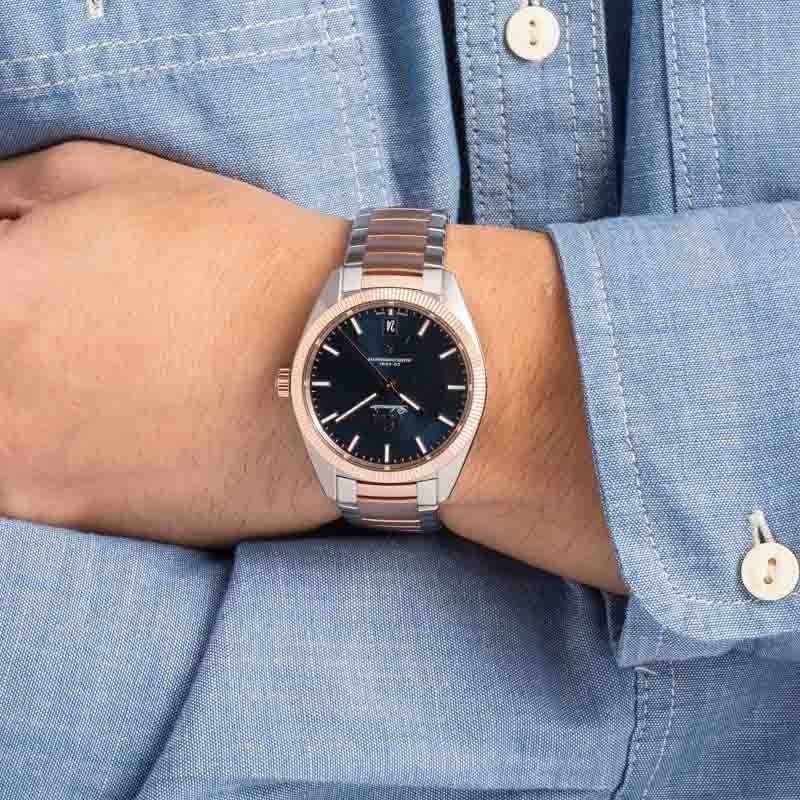 Omega Constellation Globemaster Blue Dial Steel & Sedna Gold - Image 4