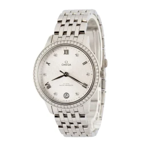 OMEGA Stainless Steel De Ville Prestige Silver Diamond Dial
