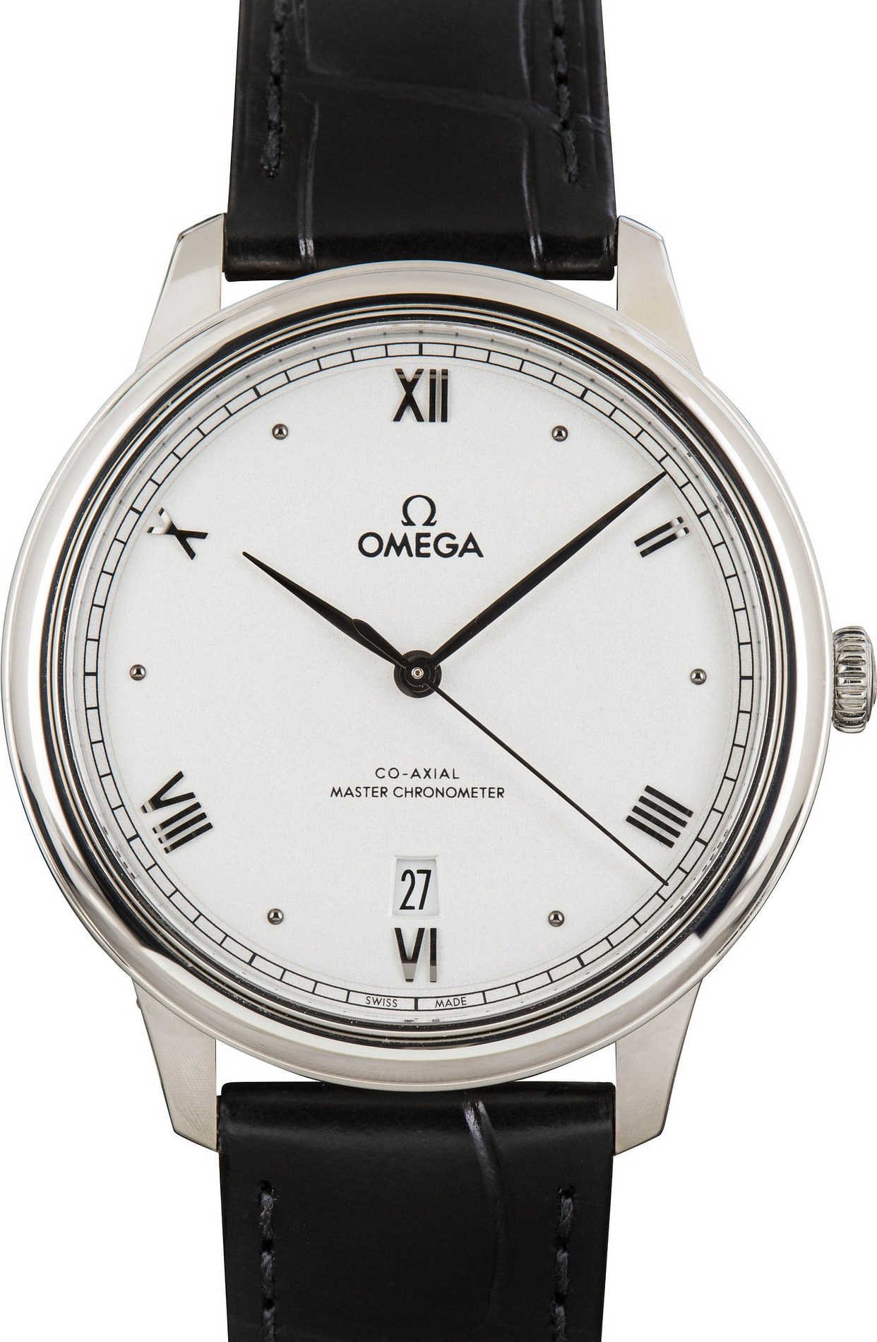 Used Steel Omega De Ville Prestige Silver Roman Dial - Image 2