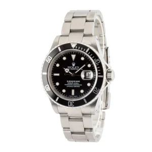 Pre-owned Rolex Submariner Black Dial 16610