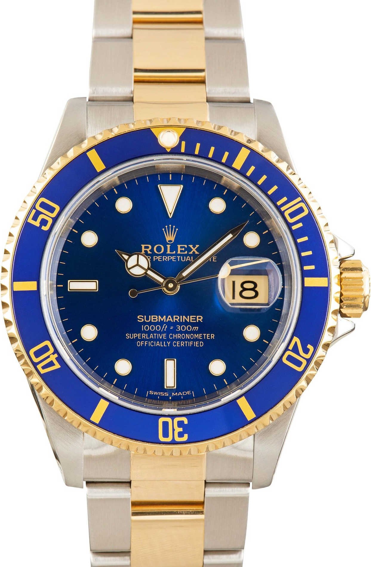 Used Rolex Submariner Two Tone 16613 Bluesy - Image 2