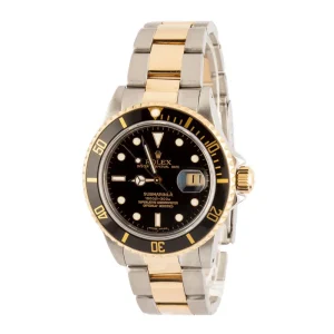 Men's Rolex Submariner 16803 Black Dial